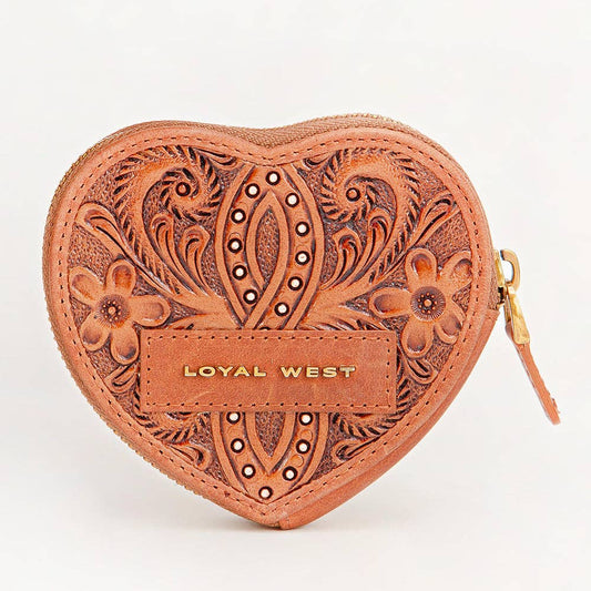 Myra Bag - Loyal West Cupid Coin Pouch Handtooled Leather - Handtooled Leather / Single