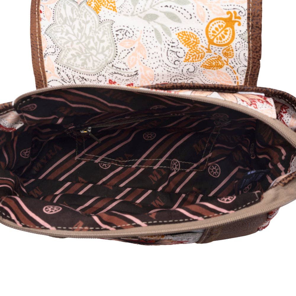 Myra Bag - Oakline Cotton & Leather Shoulder Bag in Powder Brown - Powder Brown