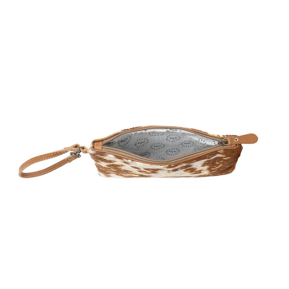 Myra Bag - Stardust Pony Western Pouch for Women in brown with foil hairon detail - Brown
