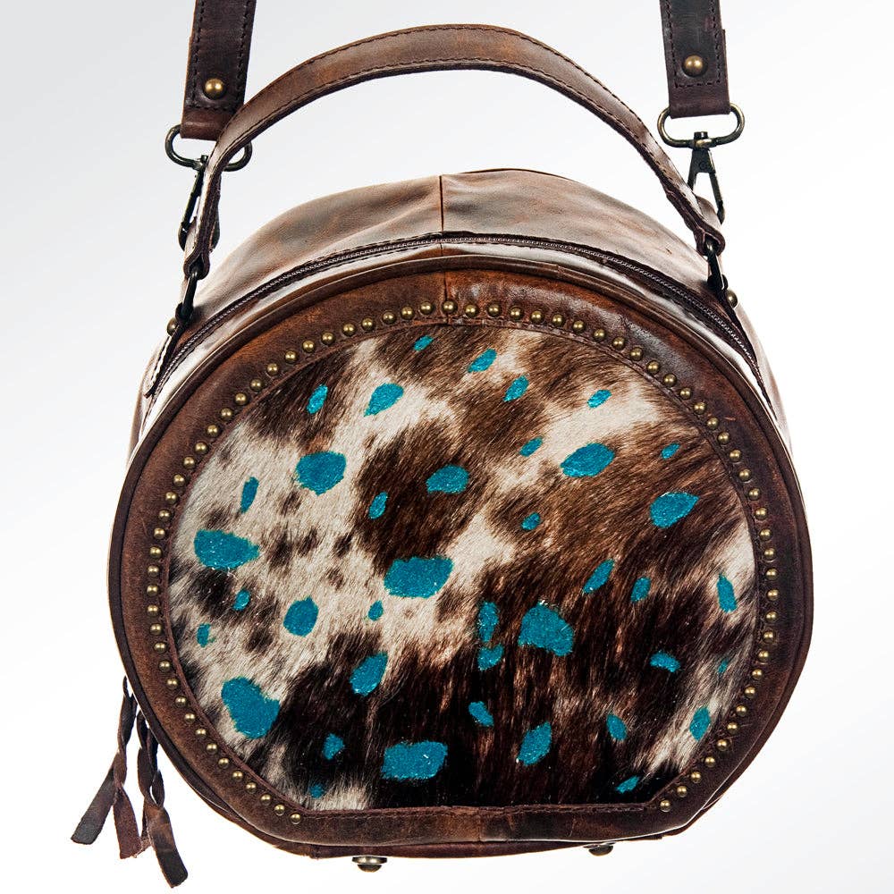 LS Western - ADBG691 American Darling Handcrafted Hair-On Cowhide Western Leather Canteen Bag - ADBG691
