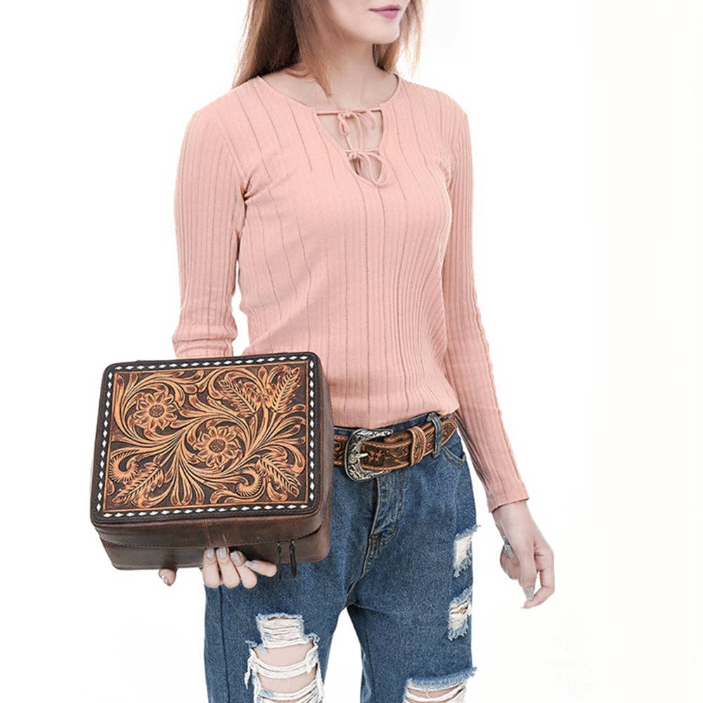 LS Western - ADBGA573 Jewelry Case Genuine Western Leather Women Bag - ADBGA573