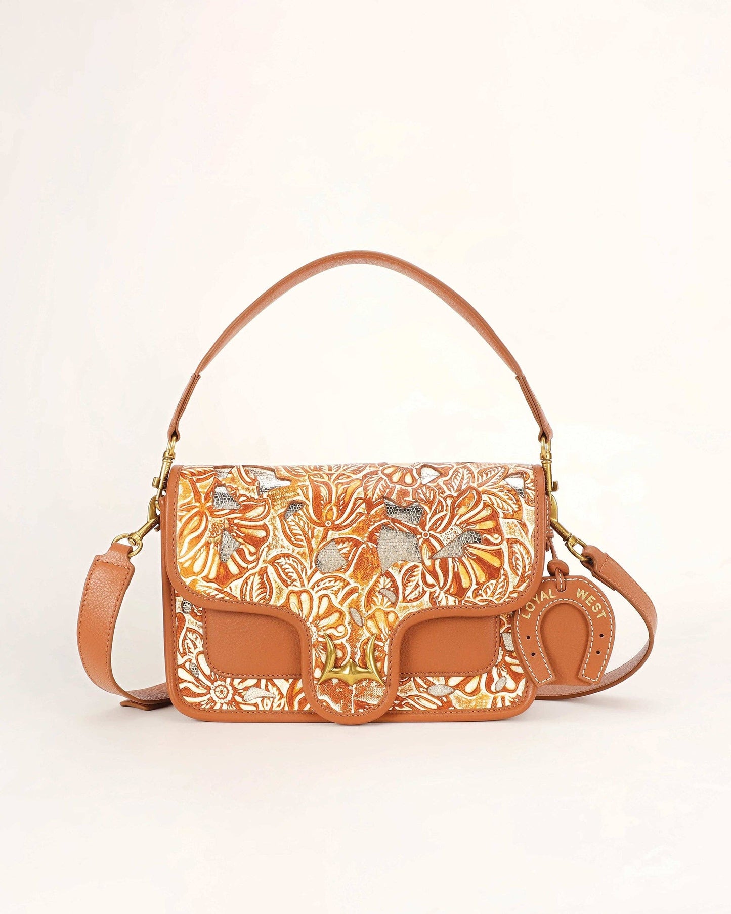 Loyal West - Shell Medium Purse – Brown & White