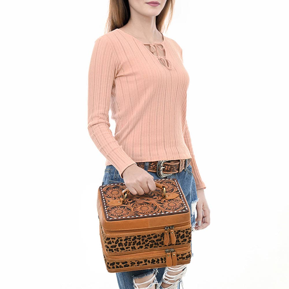 American Darling Jewelry Case Genuine Western Leather Women Bag - ADBGA454E