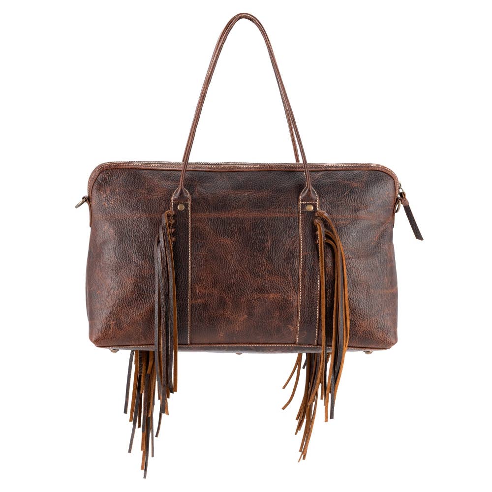 Full Grain Leather & Acid Wash Cowhide Mini Duffle - Women's - Black/Silver