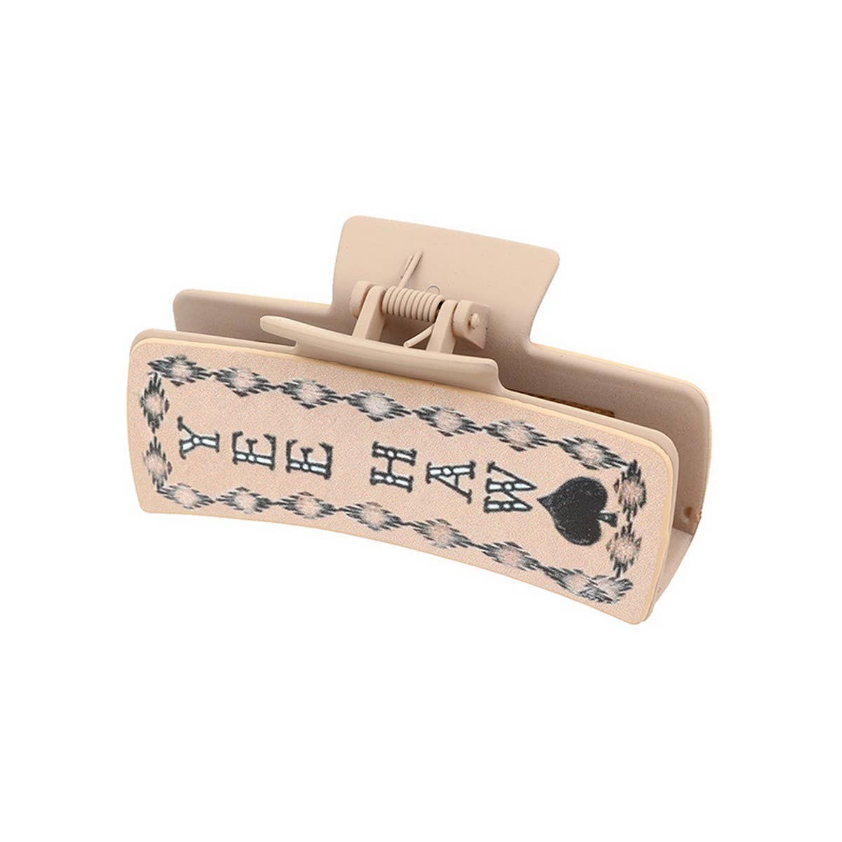 ACCITY - WESTERN COWBOY STYLE CACTUS LEATHER HAIRCLAW CLIPS_CWASC1616 - TYPE2 / (OS) 1