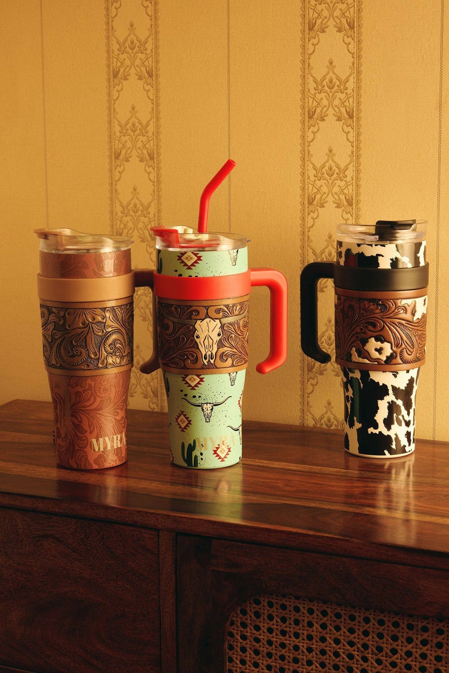 Myra Bag - Wide Wyoming Tumbler In Sea Blue - WITH TOOLING