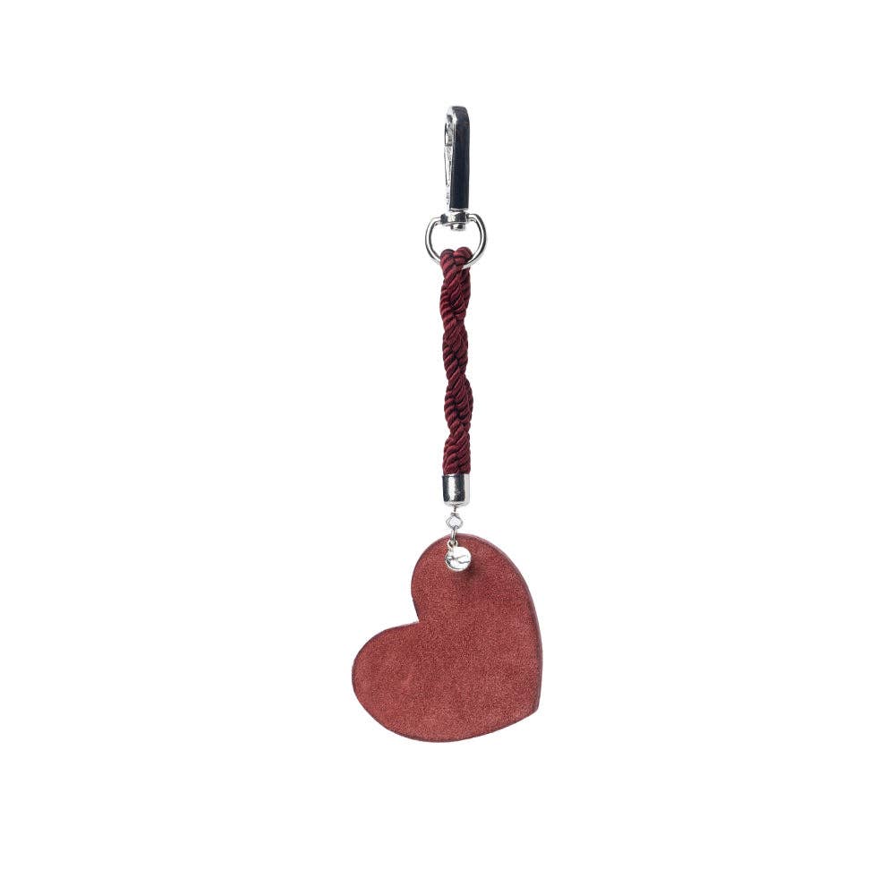 Myra Bag - Pearls Hold My Heart Bag Charm In Red