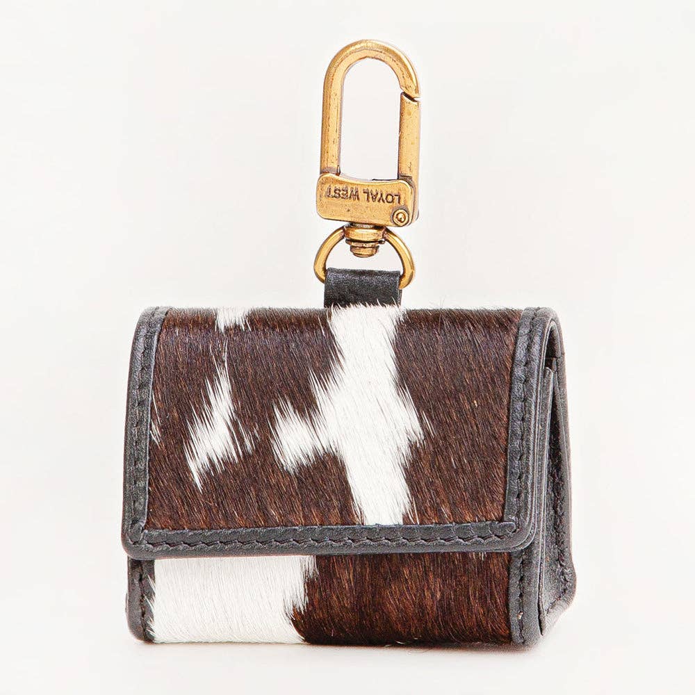 Myra Bag - Loyal West Gloriana Clip On Bag Charm Black And White - Black And White Cowhide / Single