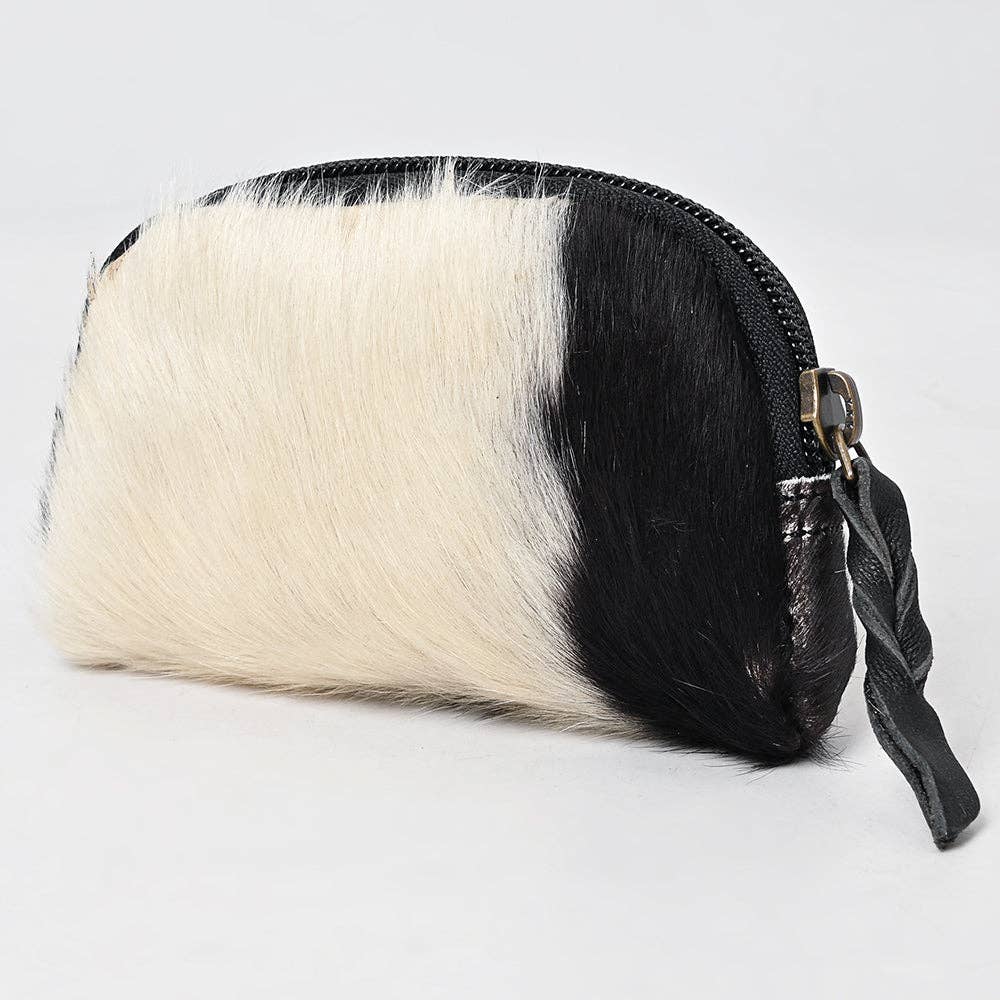 LS Western - ADBG444 Coin Purse Hair On Genuine Western Leather Women Bag - ADBG444BKW