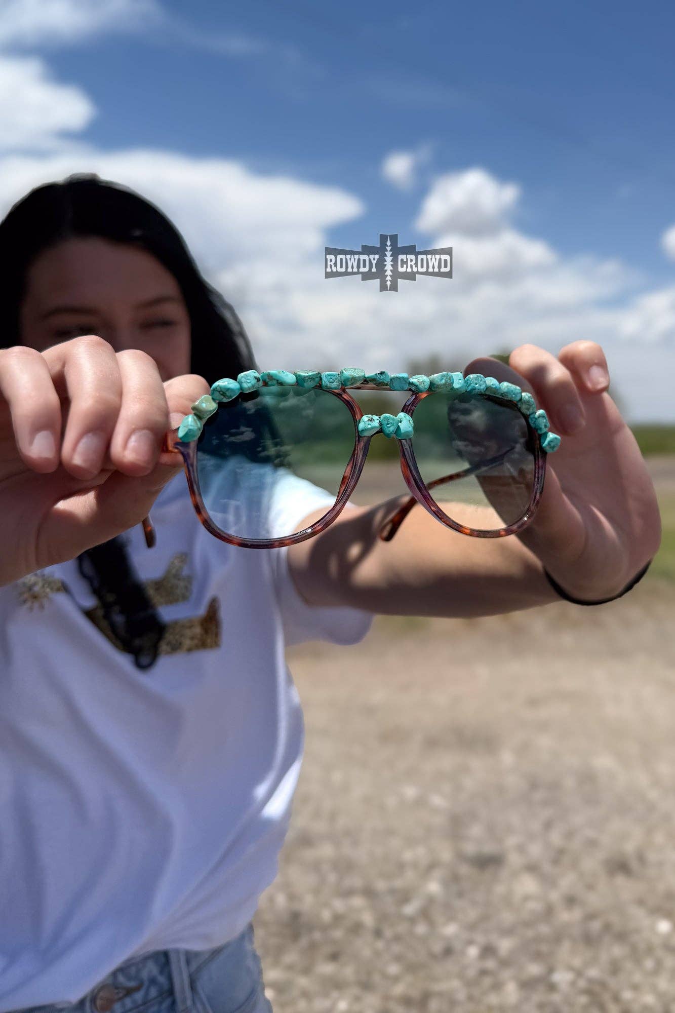 Rowdy Crowd Clothing - Sonoma Sunset Sunglasses - Turquoise Bridge