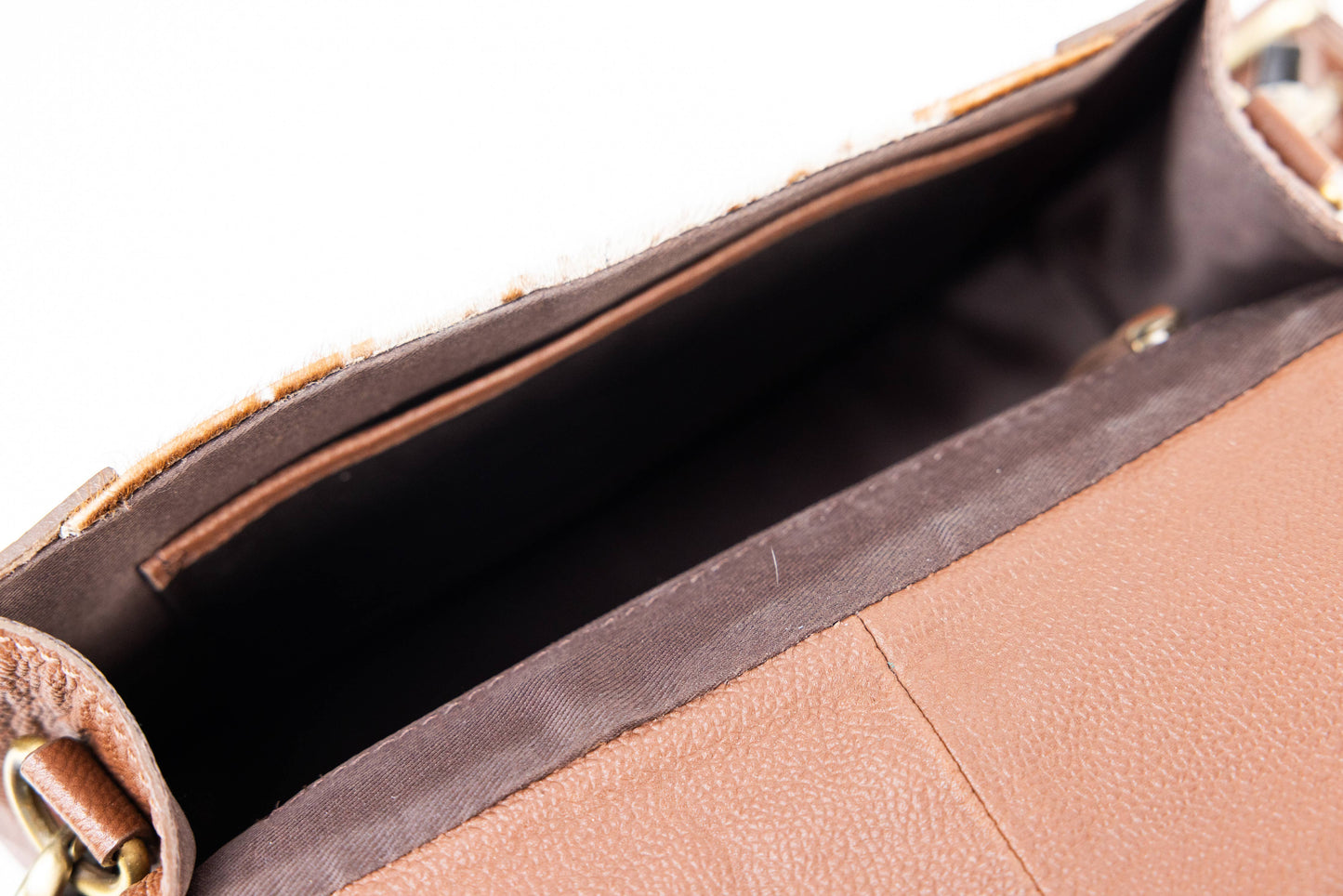 Leather Impressions Inc - Brown Scalloped Flap Purse with Butterfly ABHB 18-25206