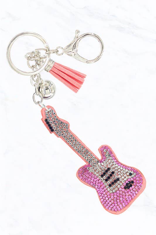 Suzie Q USA - Guitar Rhinestone keychain