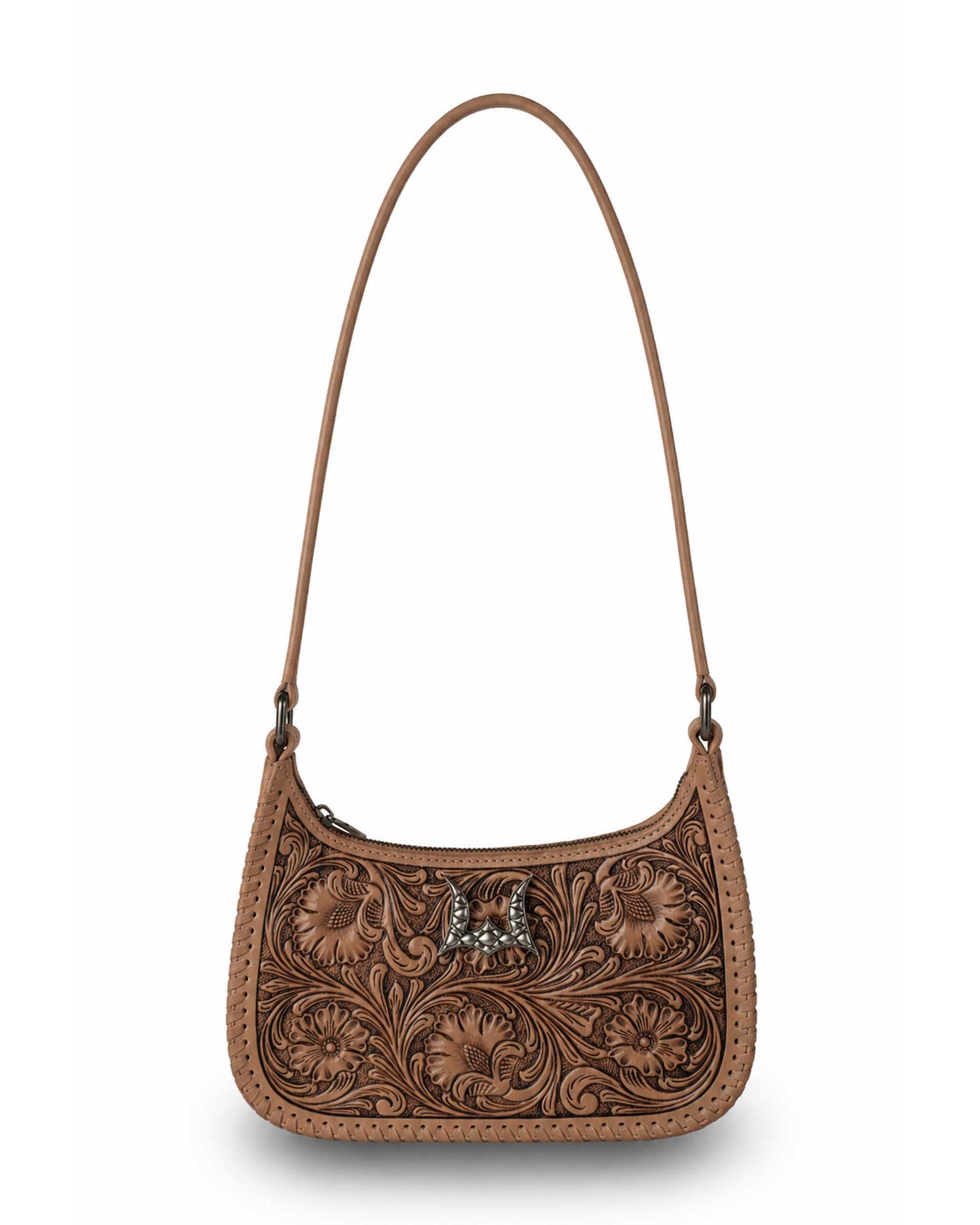 Loyal West - Handtooled Dannia Large Purse - Saddle Brown - NaN / Saddle Brown