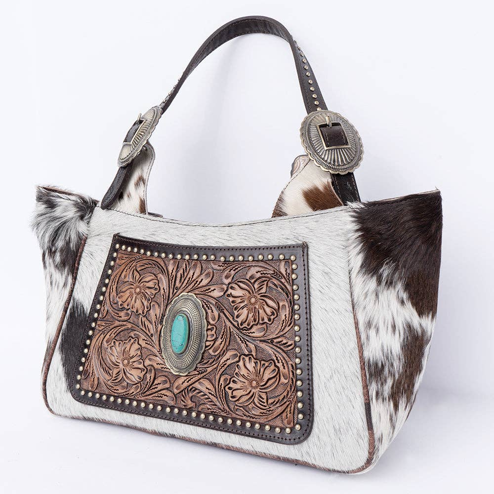 LS Western - ADBGI224 Hobo Hair On Genuine Western Leather Women Bag - ADBGI224A