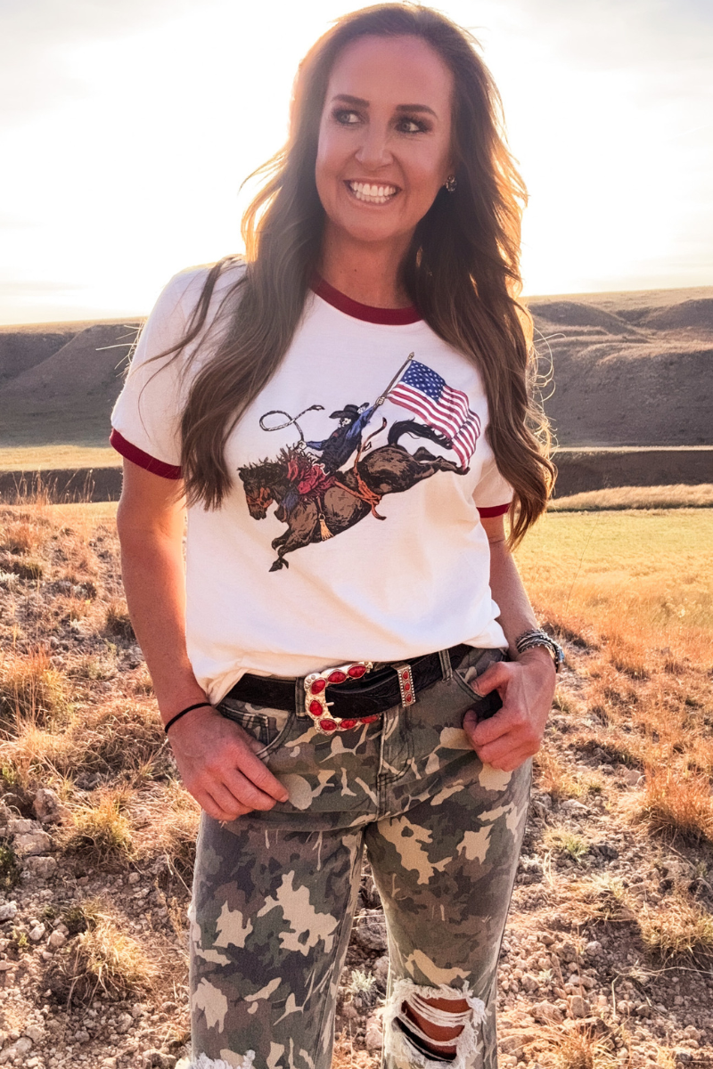 Sterling Kreek - Dust and Glory Ringer Tee - L
