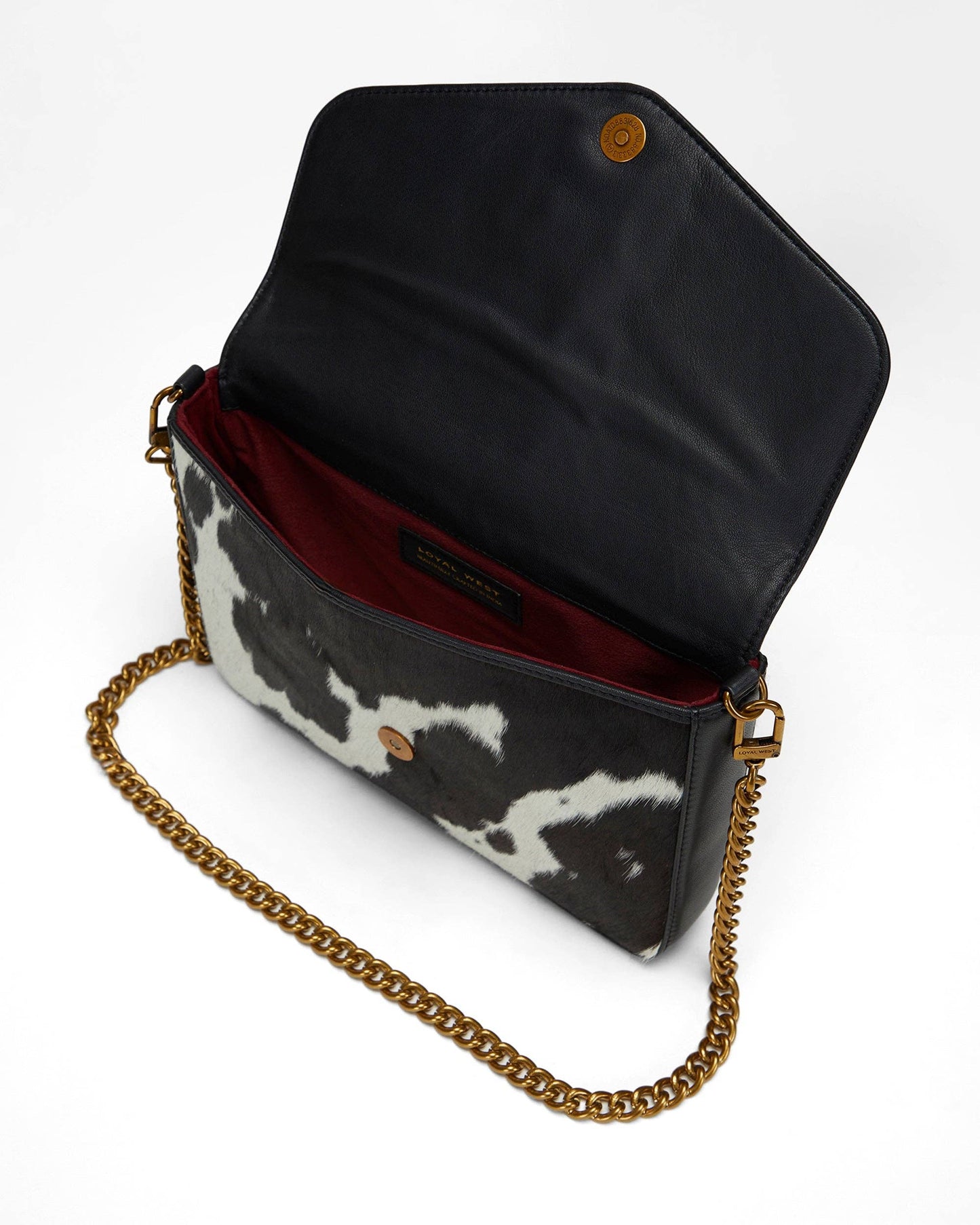 Loyal West - LW On The Go Medium Chain Bag In Cowhide And  Calfskin