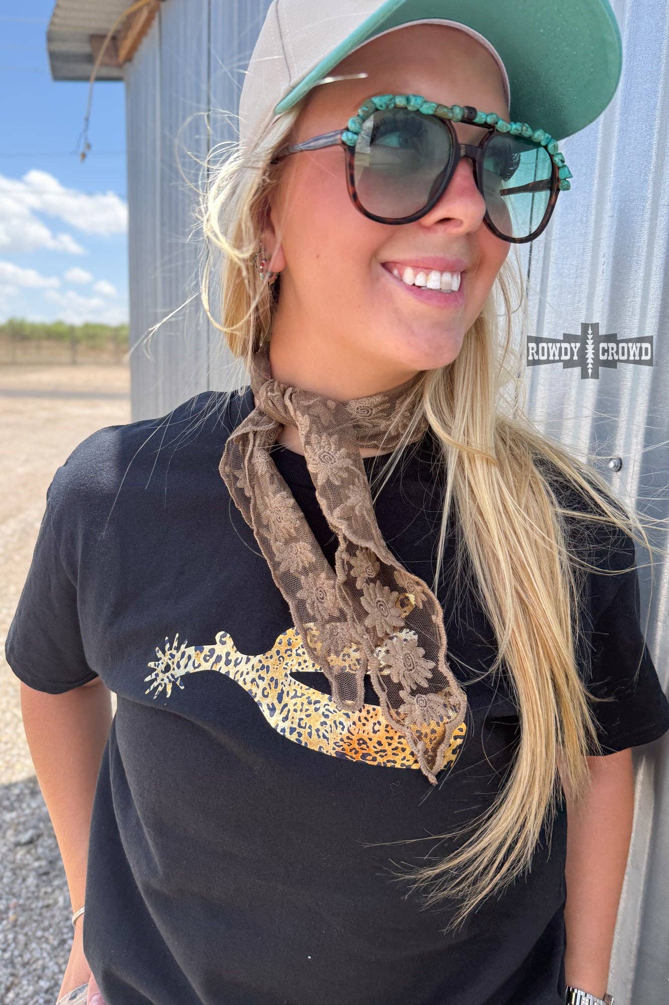 Rowdy Crowd Clothing - Dolled Up Lace Wild Rags - Blue