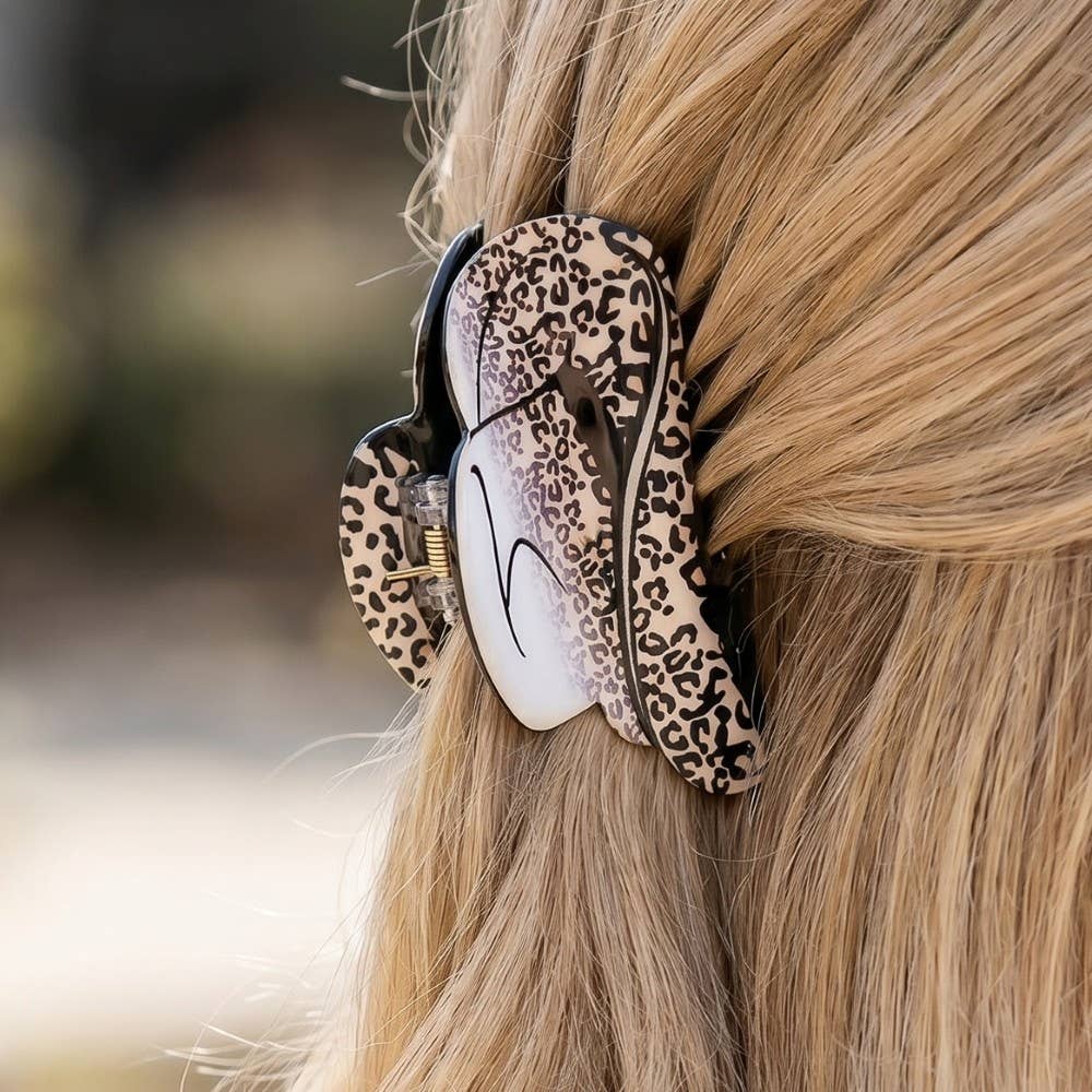 Floral Western Cowboy Hat Hair Claw Set - ASSORTED