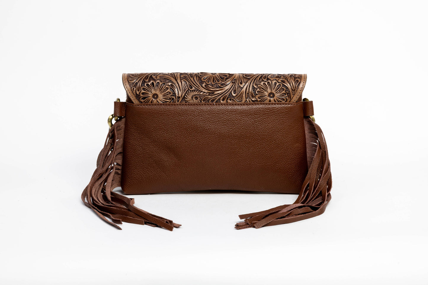 Leather Impressions Inc - Brown Western Shoulder Bag with Butterfly ABHB 18-25203