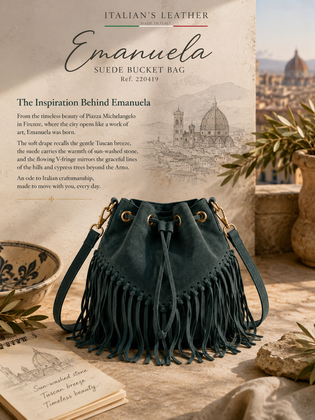 ITALIAN'S LEATHER - EMANUELA - Suede leather - Cuero