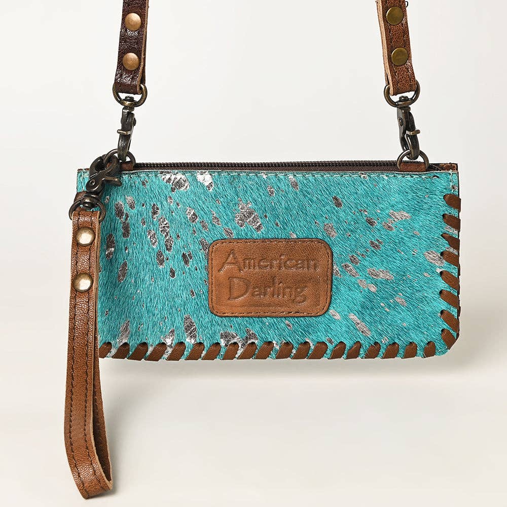 American Darling Handcrafted Braided Hair-On Cowhide Crossbody Bag - ADBG535CHEGO