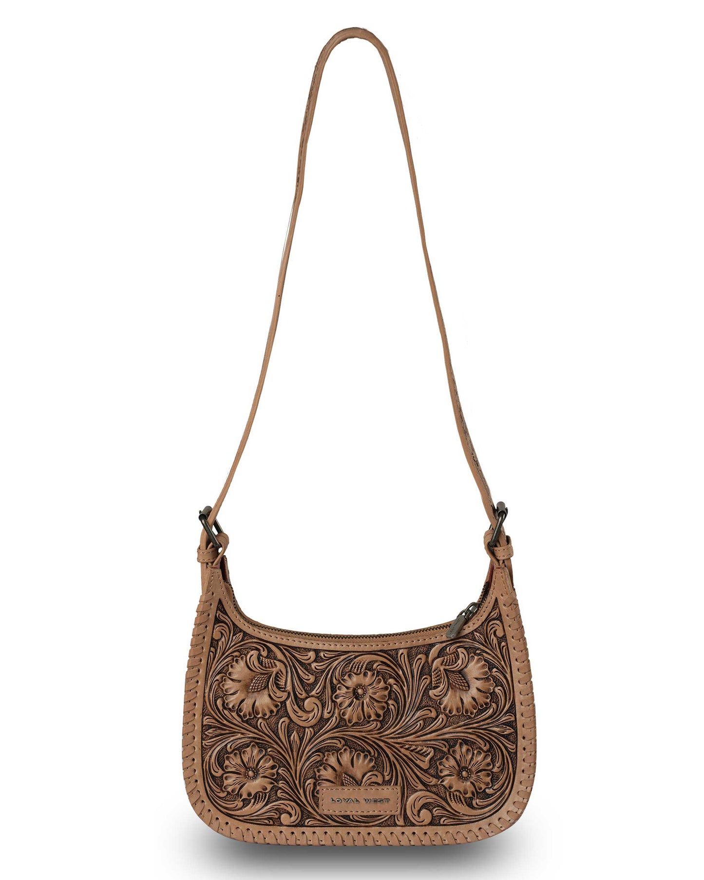 Loyal West - Handtooled Dannia Large Purse - Saddle Brown - NaN / Saddle Brown