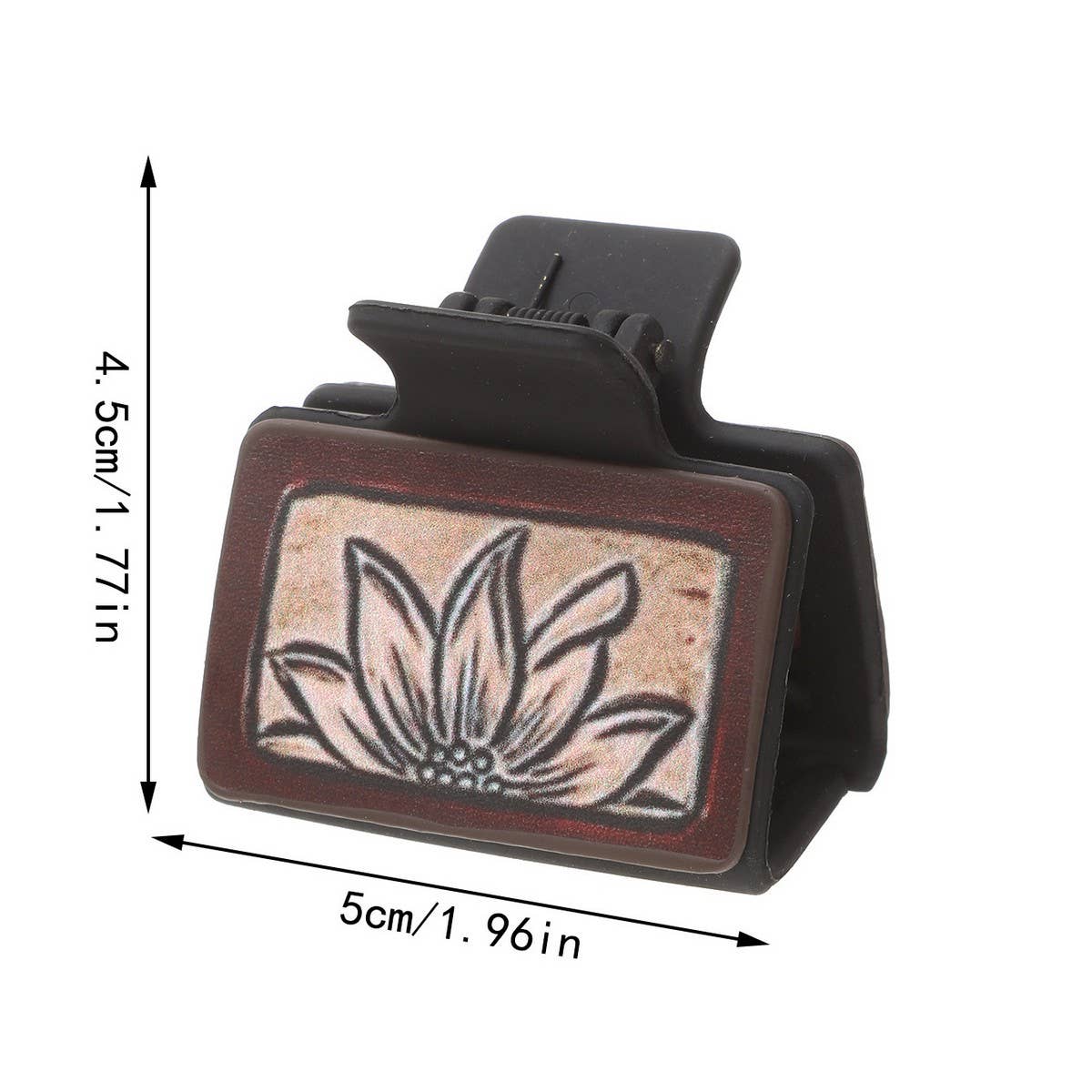ACCITY - Western Sunflower Cactus Hair Claw - Leather Clip_CWAHA0601 - TYPE5 / (OS) 3