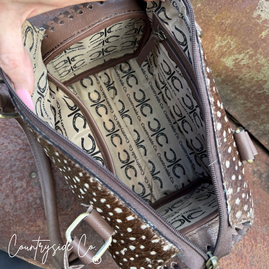 Countryside Co. - Wild Axis Cowhide Soft Speedy Bag