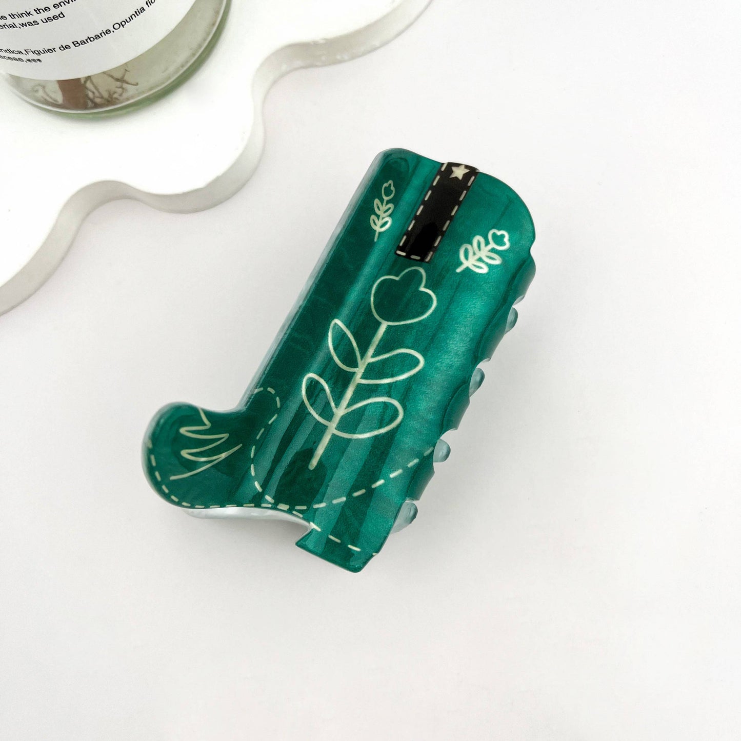 mildstyles - Cowboy Boots Acrylic Hair Claw Clip - F