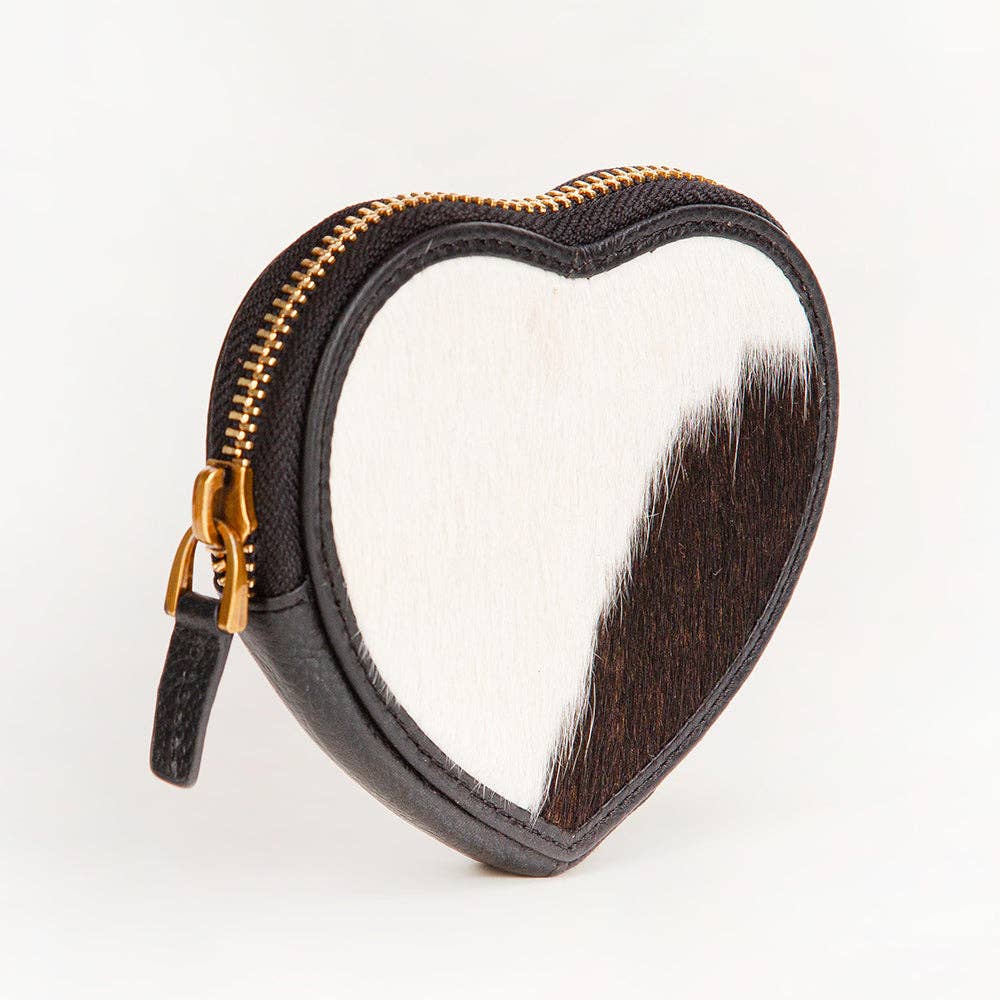 Myra Bag - Loyal West Cupid Coin Pouch Black And White - Black And White Cowhide / Single