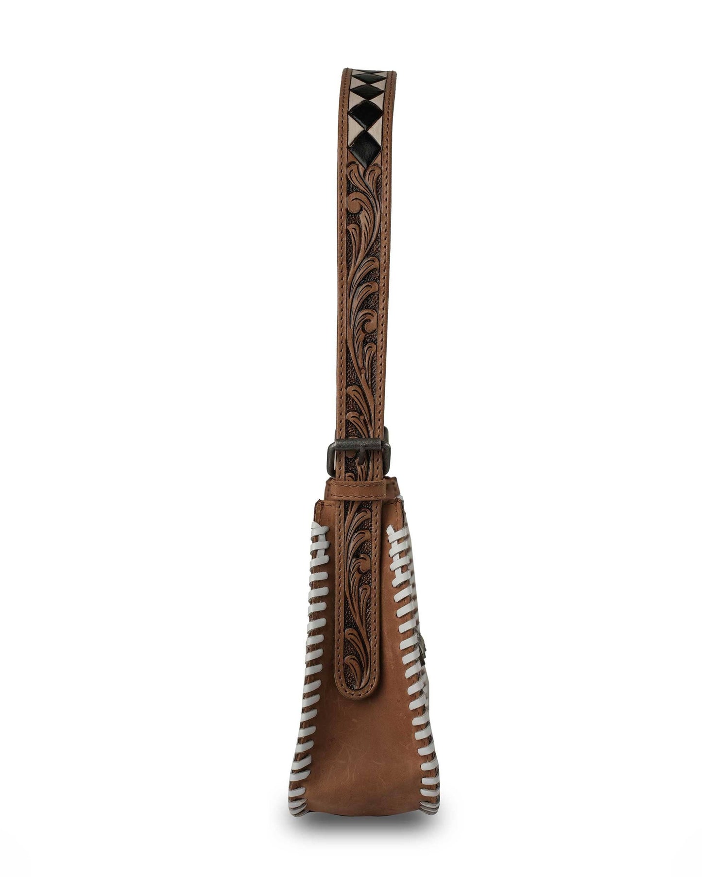 Loyal West - HANDTOOLED DANNIA MEDIUM PURSE – CHECKERED EDITION