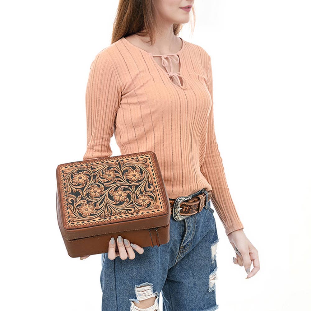 LS Western - ADBGA573 Jewelry Case Genuine Western Leather Women Bag - ADBGA573