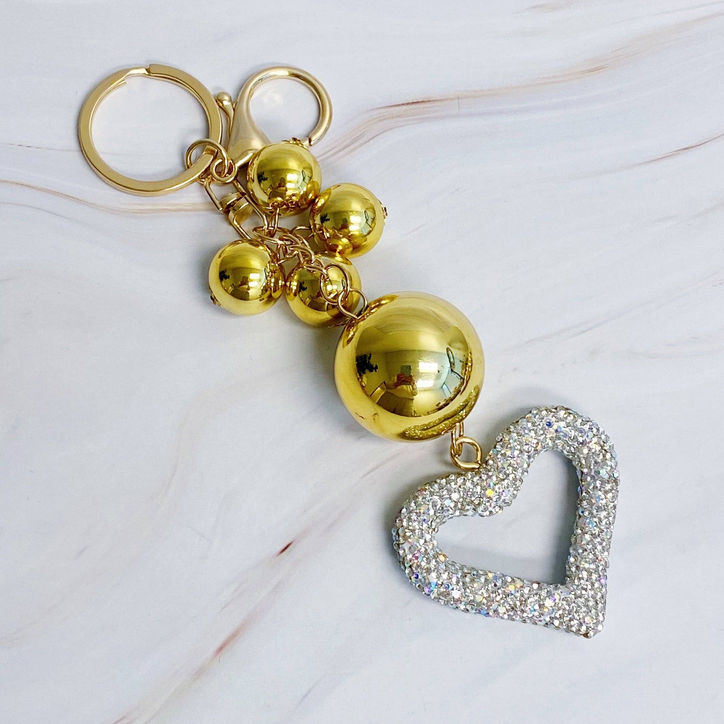 Ellison+Young - It Girl Glam Heart Bauble Key Chain