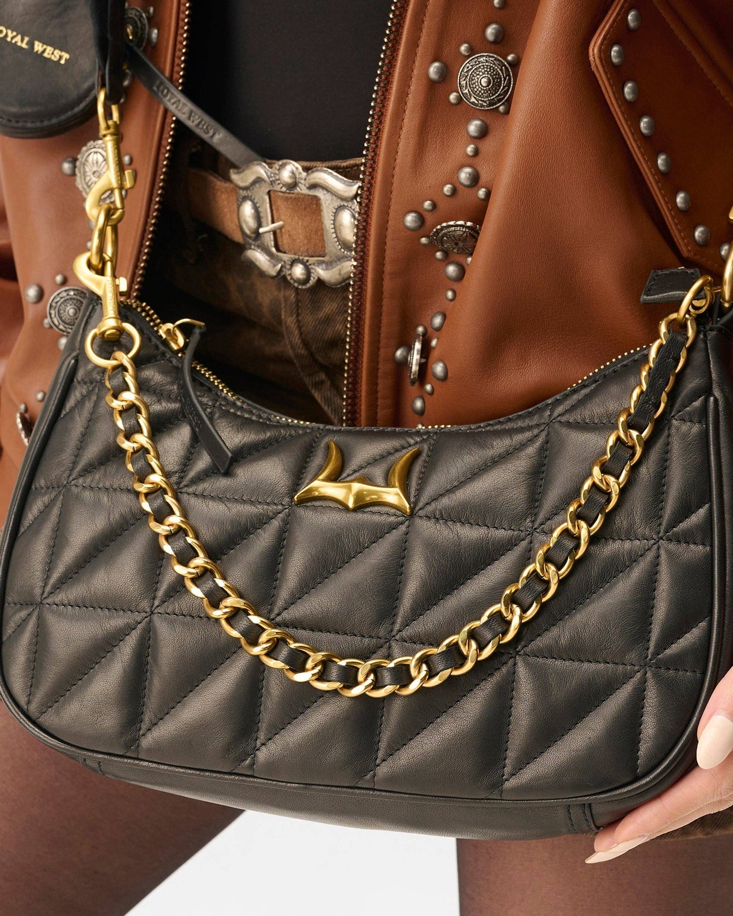 Loyal West - Joe Quilted Nappa Leather Bag-Black