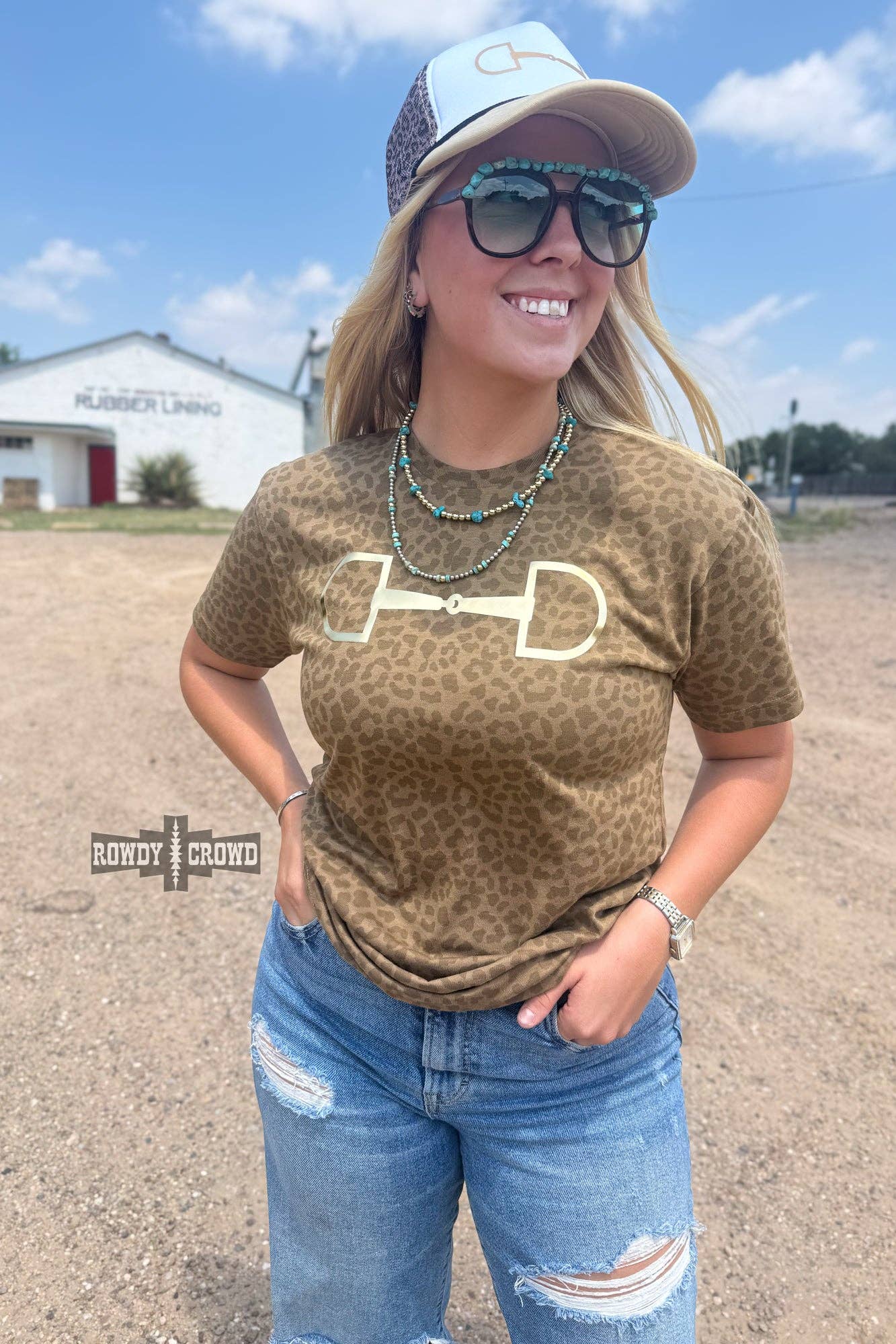 Rowdy Crowd Clothing - BROWN Leopard Bit Tee - Medium
