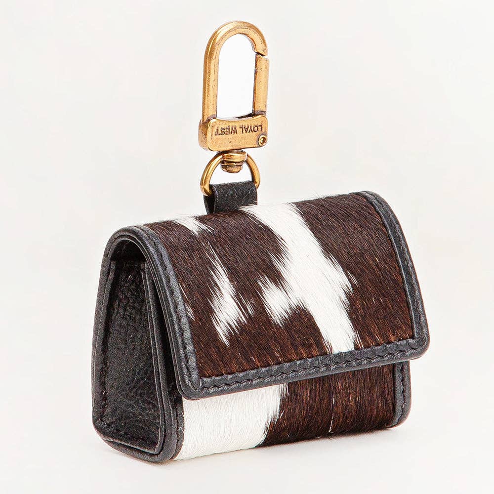 Myra Bag - Loyal West Gloriana Clip On Bag Charm Black And White - Black And White Cowhide / Single