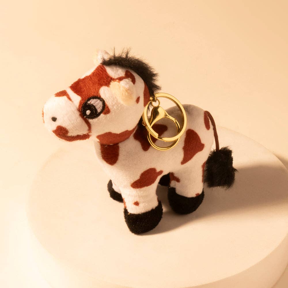 Myra Bag - Little Pinto Bag Charm in Ivory Spot - Ivory Spot