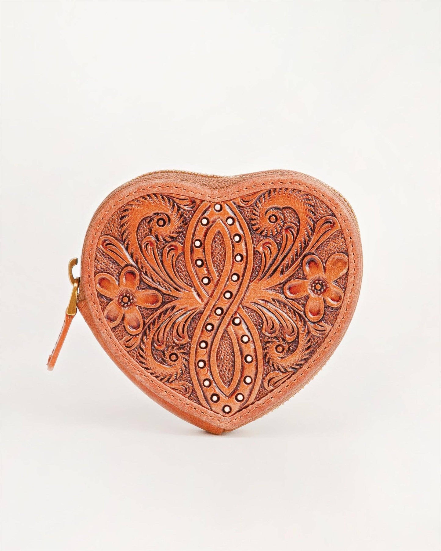 Loyal West - Hand-Tooled Leather Cupid Coin Pouch