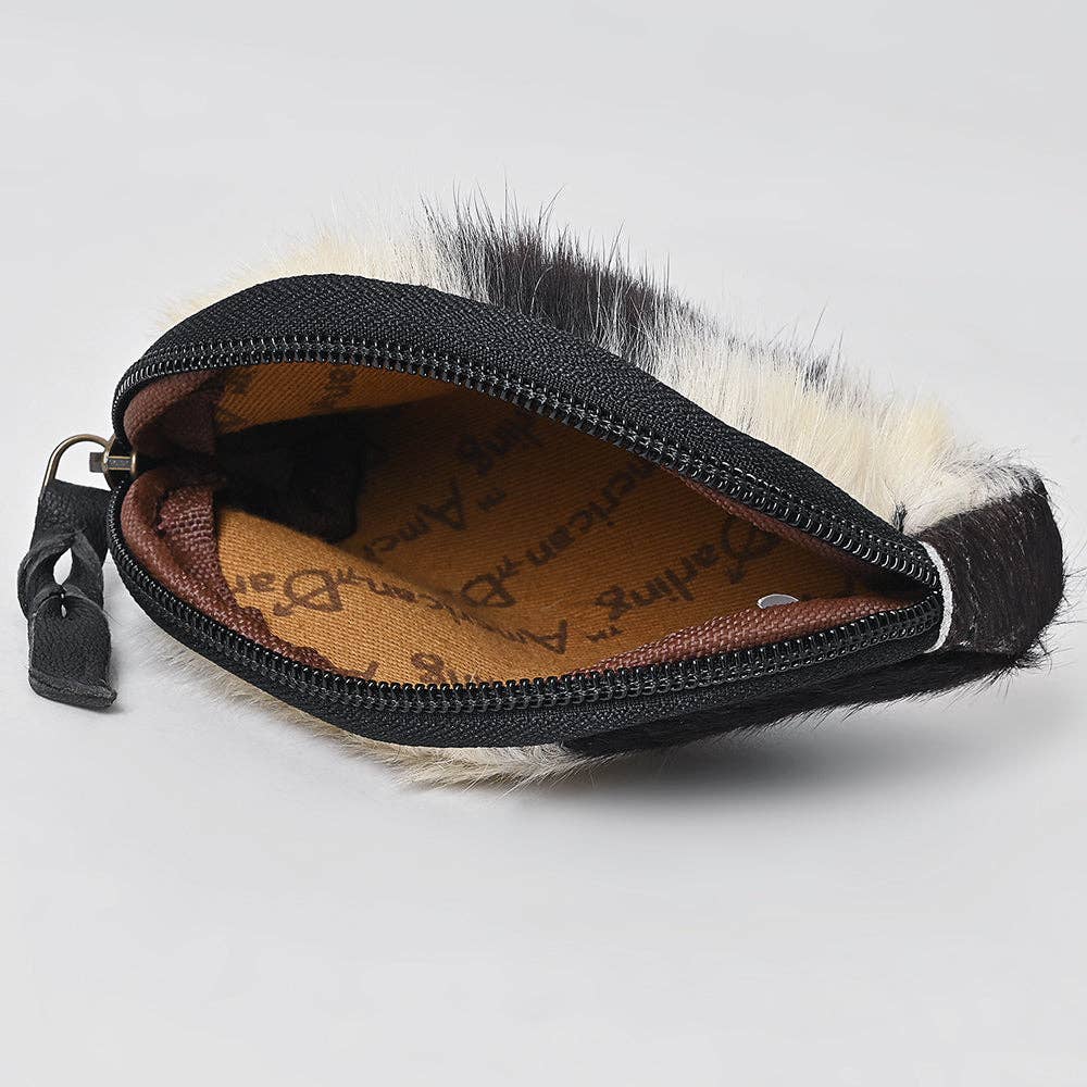 LS Western - ADBG444 Coin Purse Hair On Genuine Western Leather Women Bag - ADBG444BKW