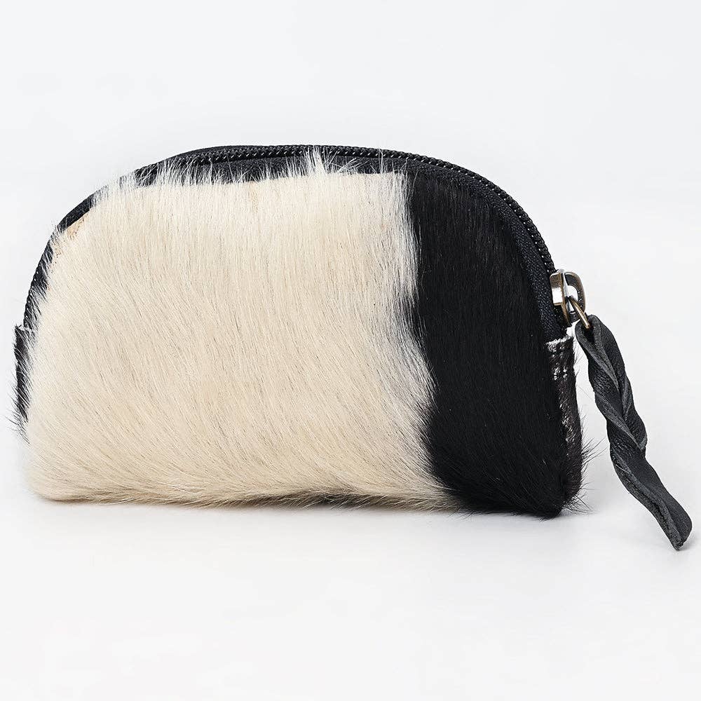 LS Western - ADBG444 Coin Purse Hair On Genuine Western Leather Women Bag - ADBG444BKW
