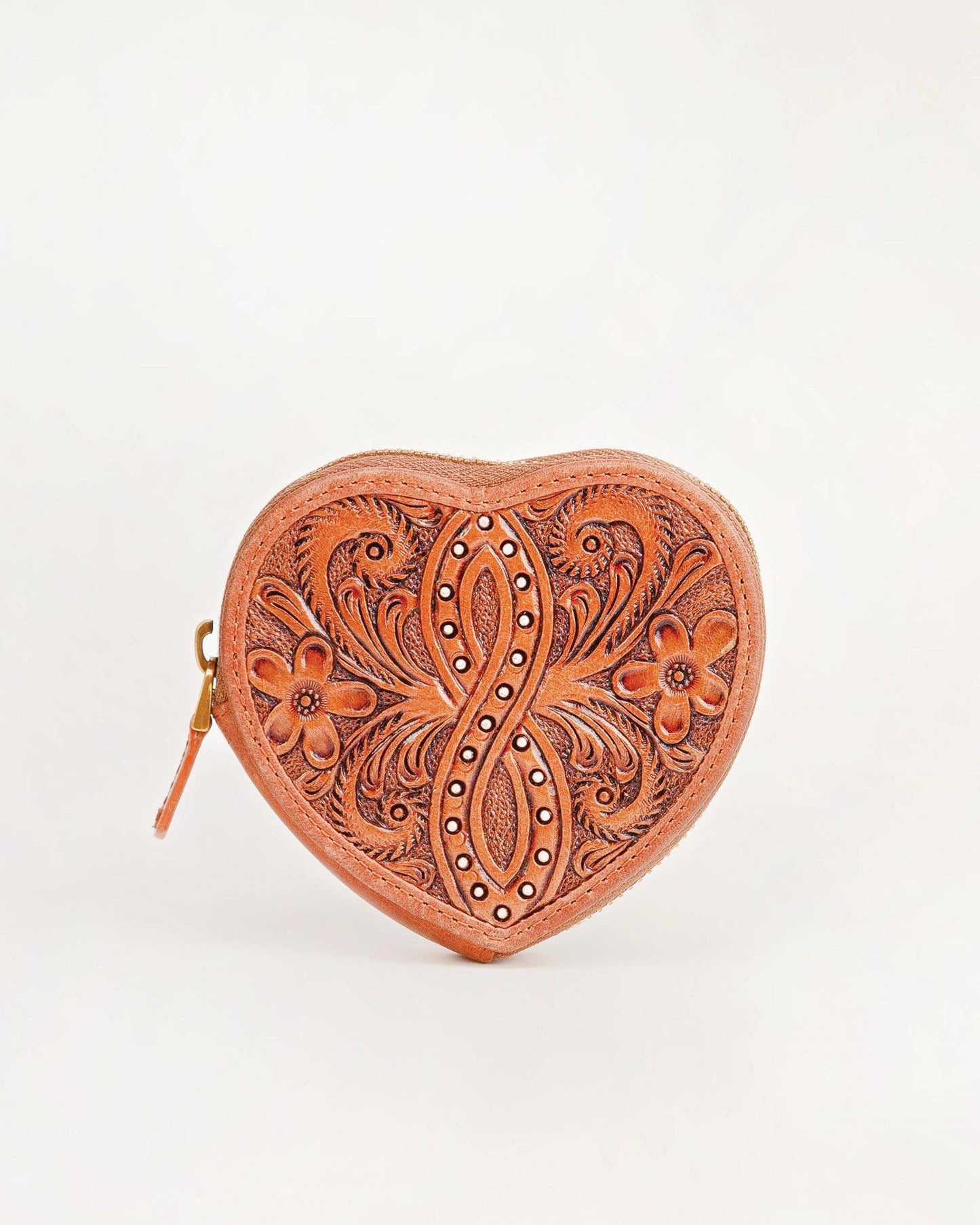 Loyal West - Hand-Tooled Leather Cupid Coin Pouch