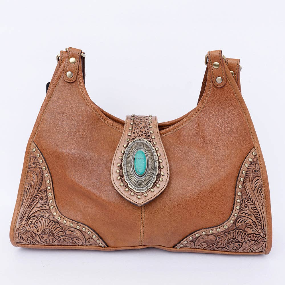 LS Western - ADBGI222 Hobo Genuine Western Leather Women Bag - ADBGI222C