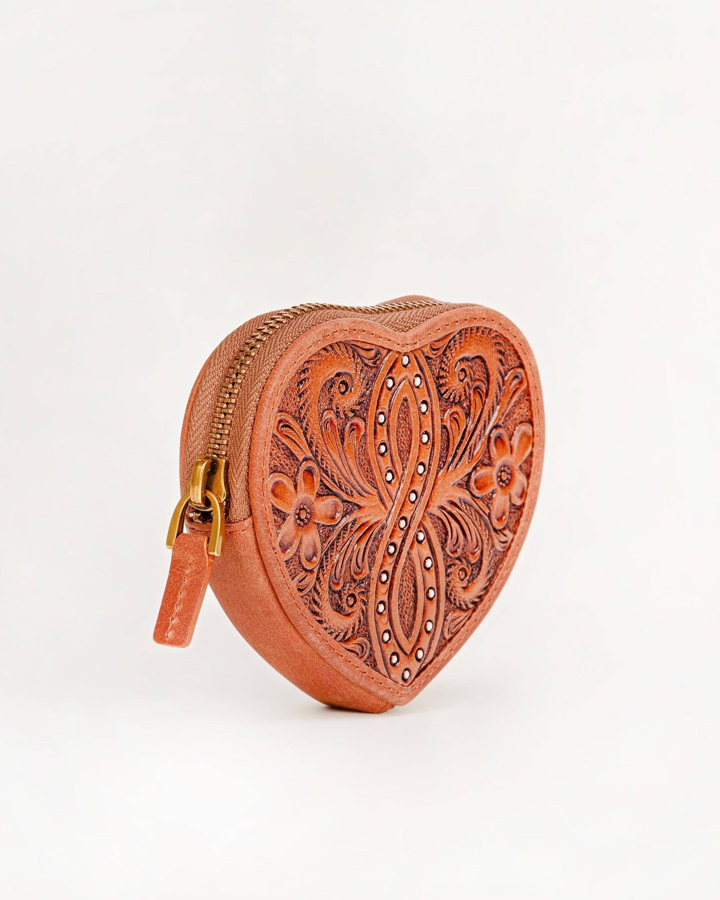 Loyal West - Hand-Tooled Leather Cupid Coin Pouch