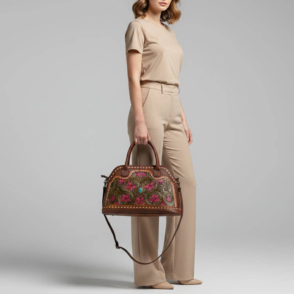 LS Western - LC-ADBGZ478 Tote Genuine Western Leather Women Bag - ADBGZ478
