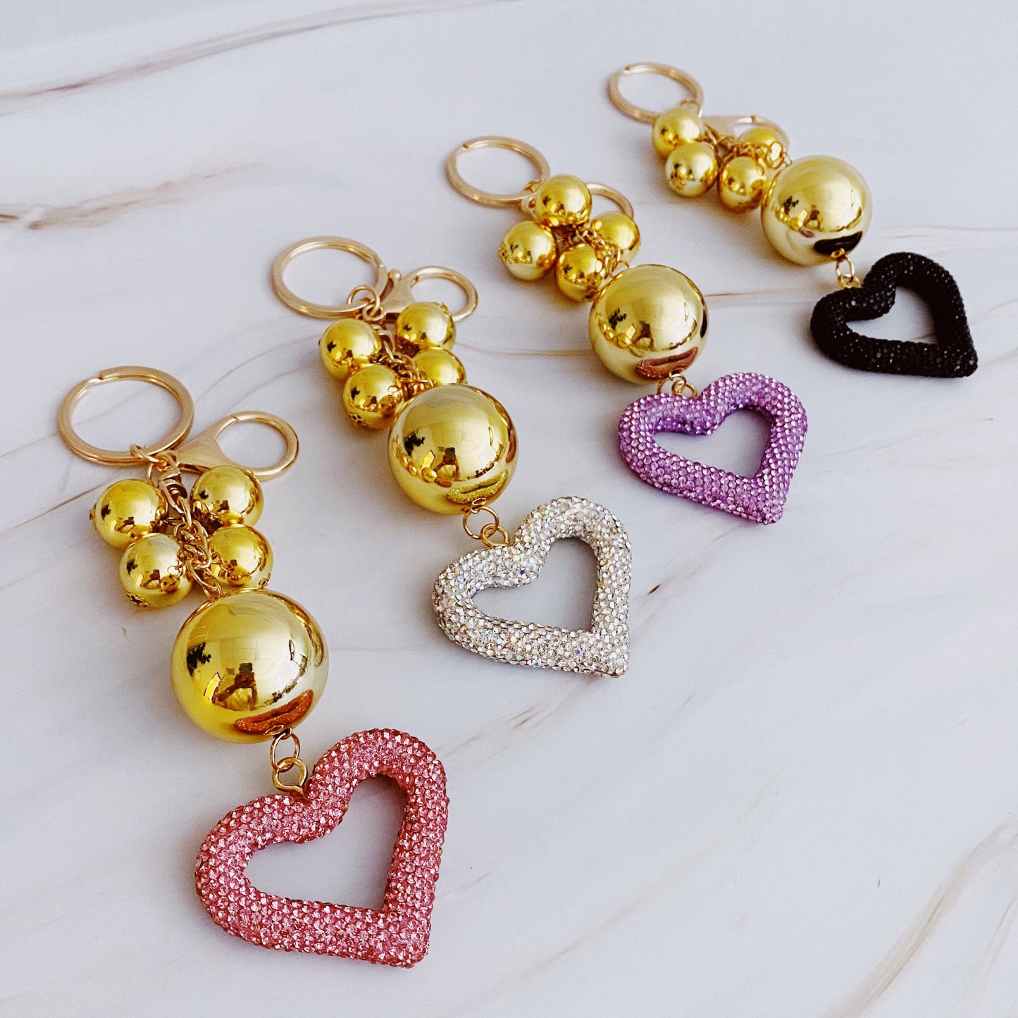 Ellison+Young - It Girl Glam Heart Bauble Key Chain
