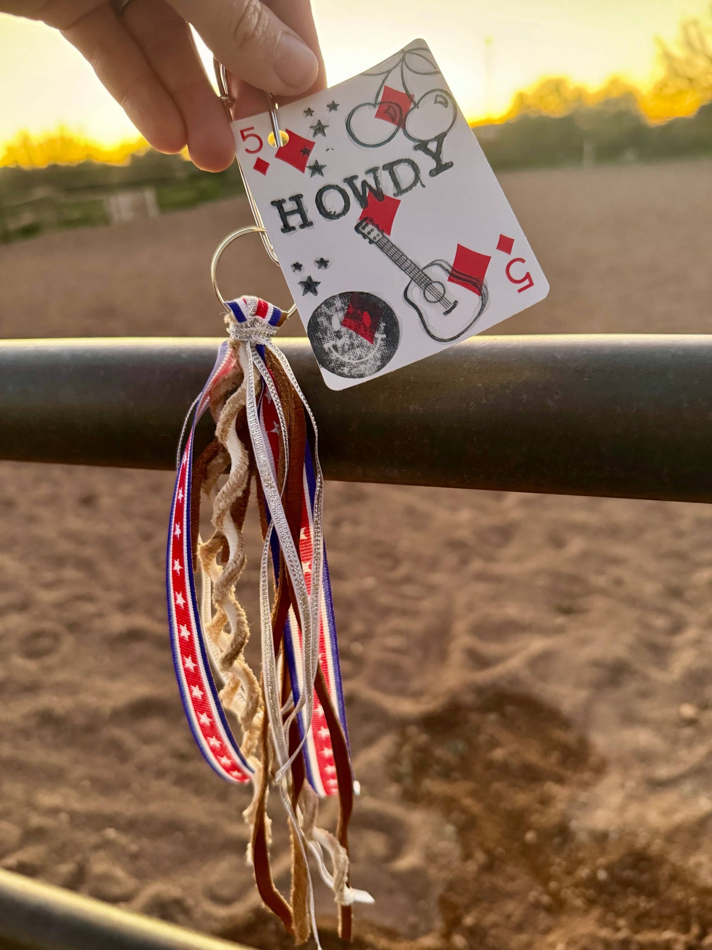 Wild Hancock Creations - Western Keychain/Fringe Keychain/Purse Accessor/Cowgirl Keys - HOWDY