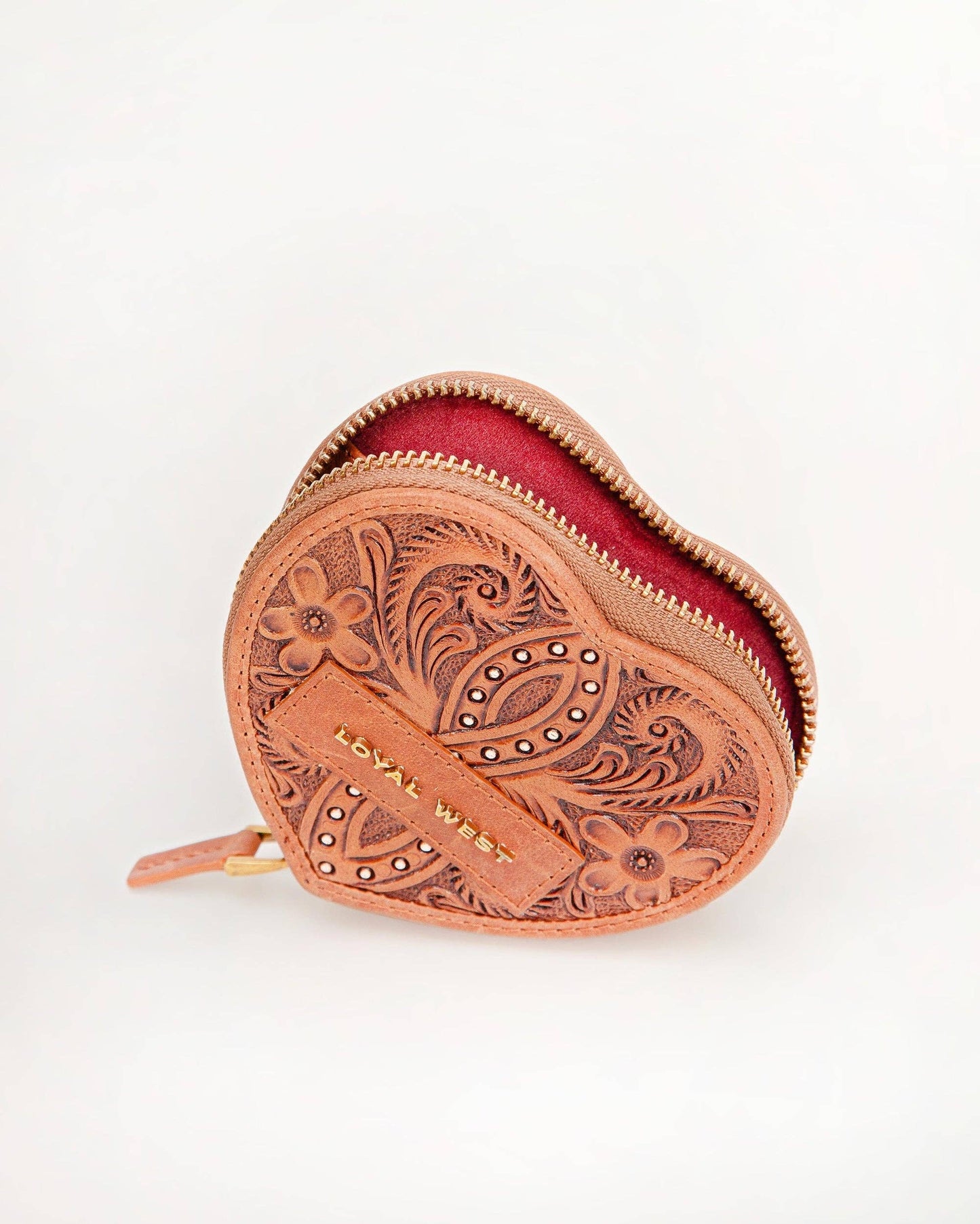 Loyal West - Hand-Tooled Leather Cupid Coin Pouch