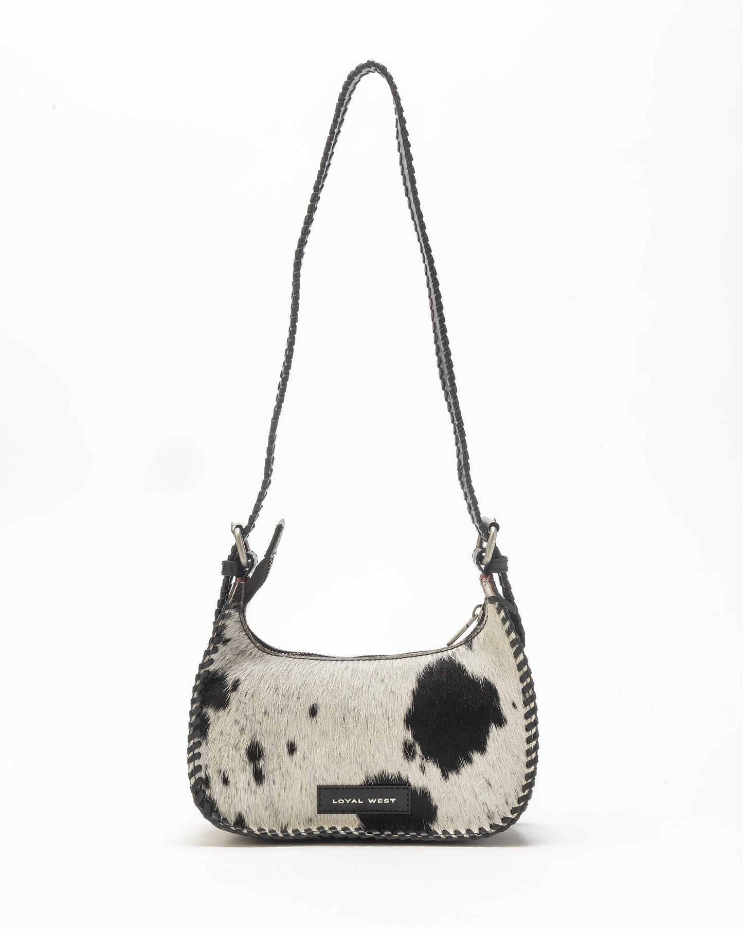 Loyal West - Dannia Medium Purse In Black & White Cowhide