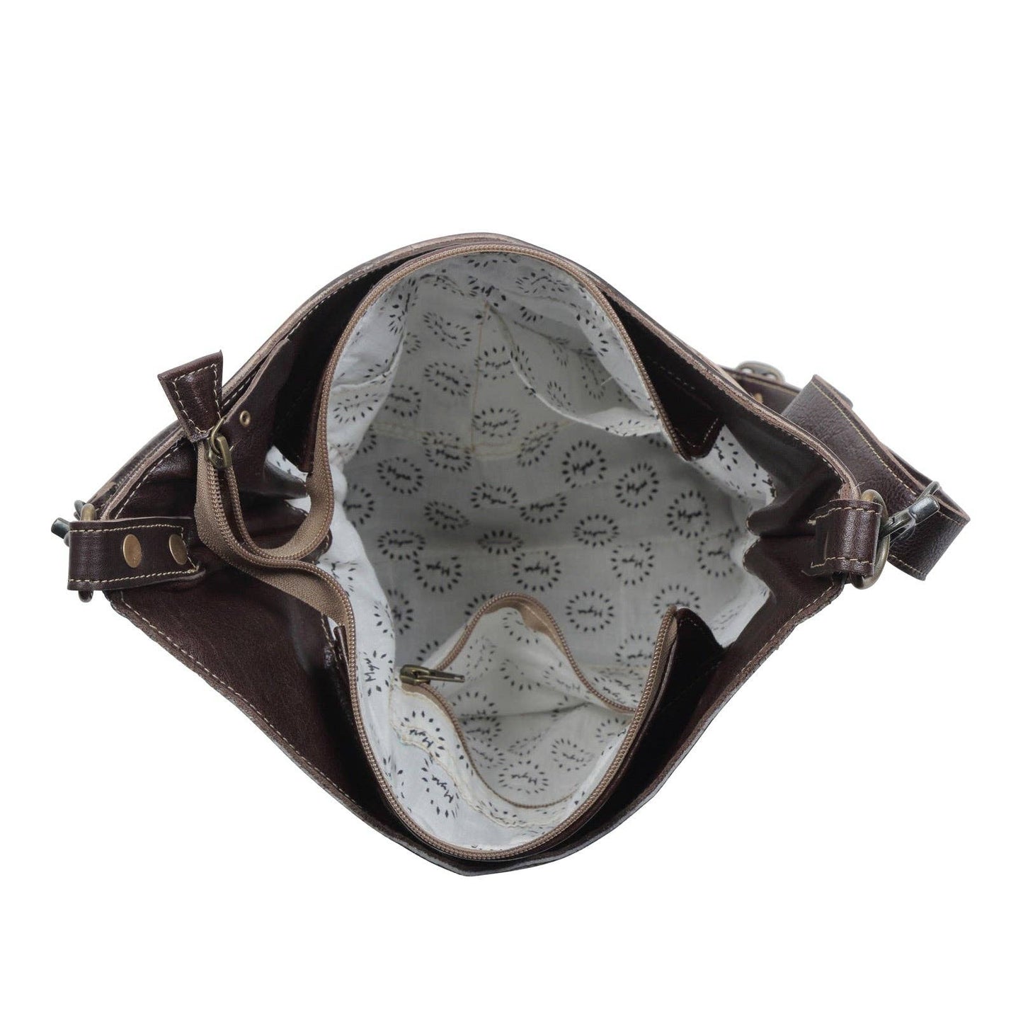Myra Bag - Coco and cream Hand-Tooled Bag