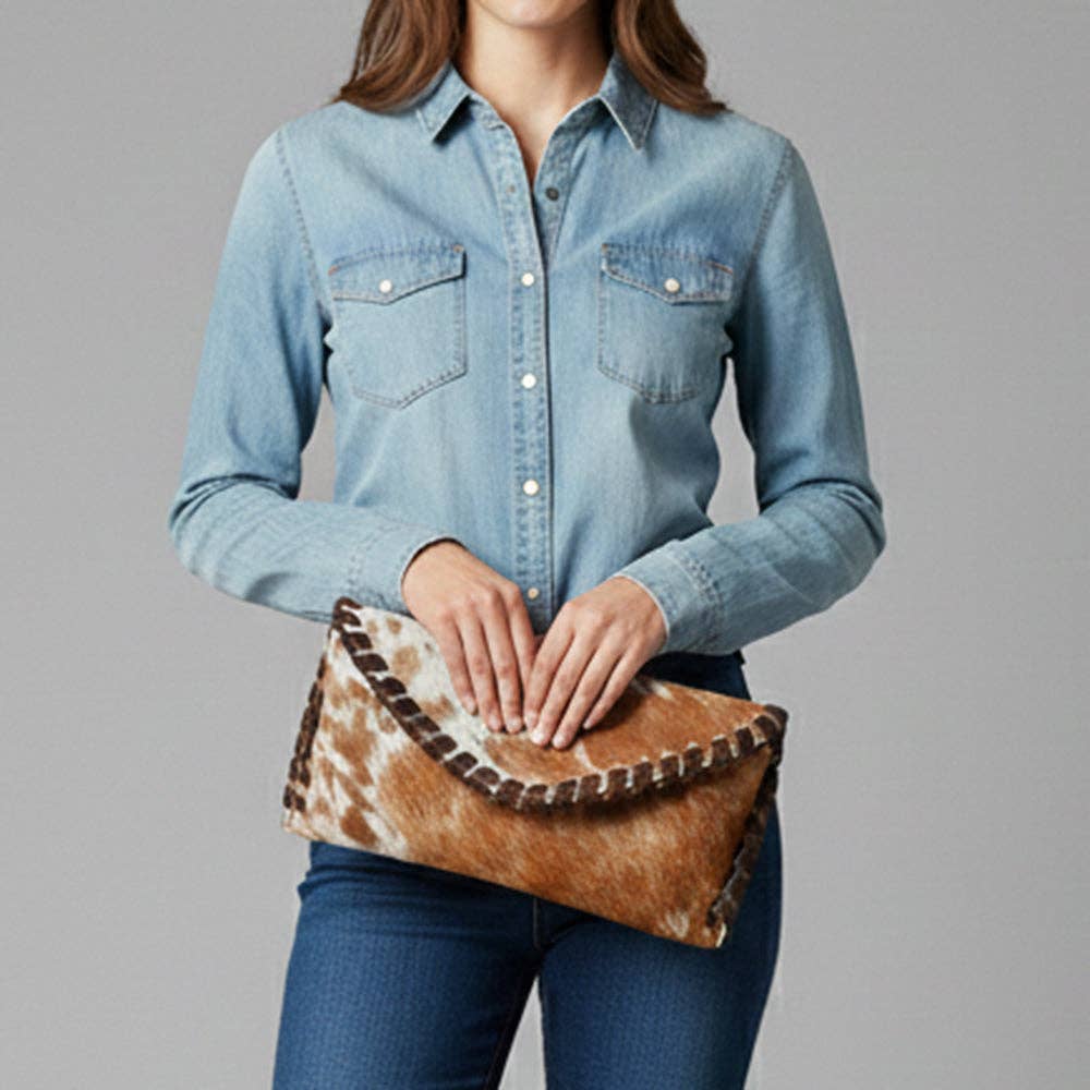 Sunglass Case Hair-On Genuine Western Leather Women Bag - ADBG1775
